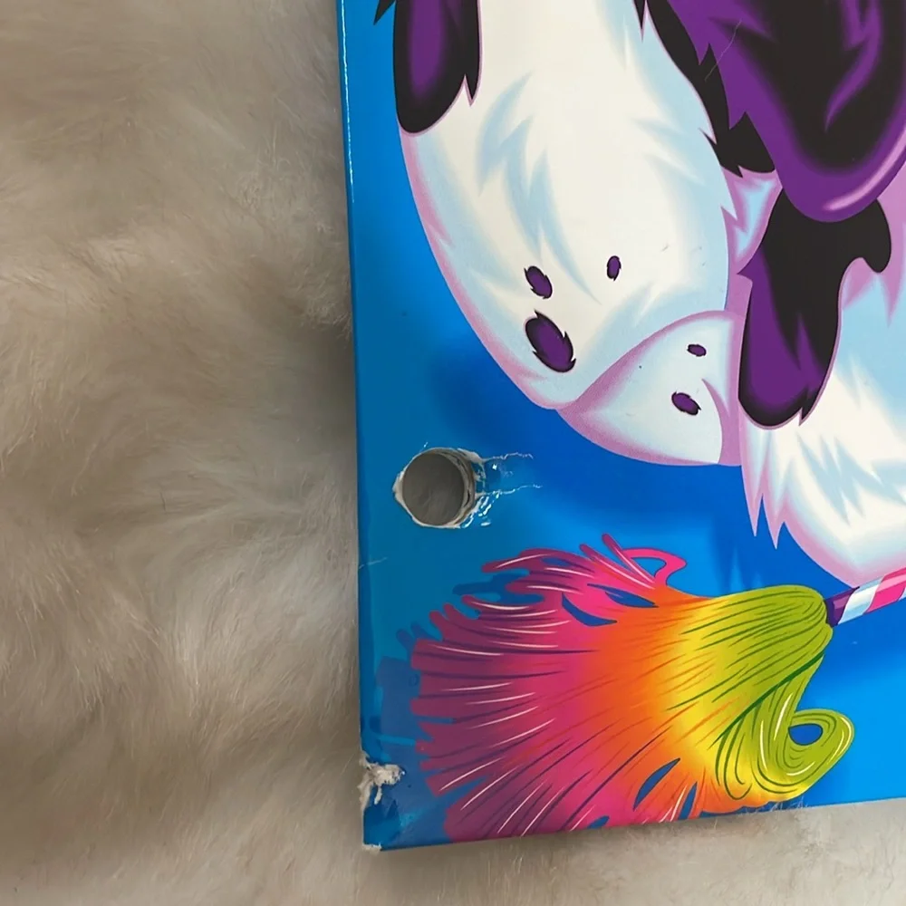 Vintage Lisa Frank folder Violet and Velvet Dog Dogs Colorful Spaniels